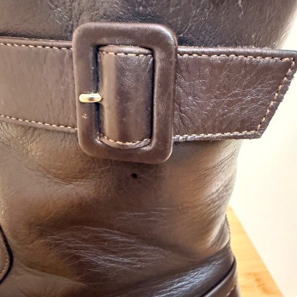 ECCO Brown Leather Mid-Calf Boots - Picture 9 of 10